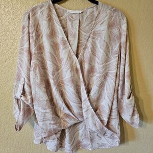 LUSH Chiffon crossover blouse size small